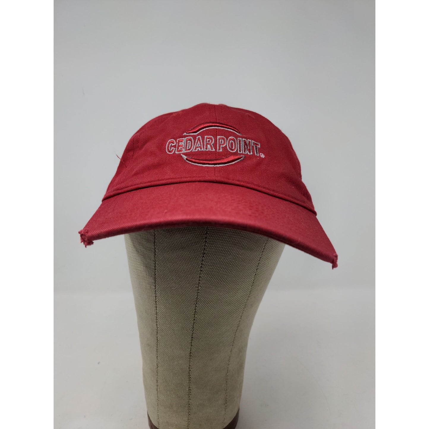 Cedar Point Slideback Hat Embroidered Logo Red Jacobson Cap Adjustable