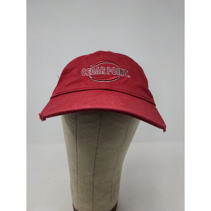 Cedar Point Slideback Hat Embroidered Logo Red Jacobson Cap Adjustable