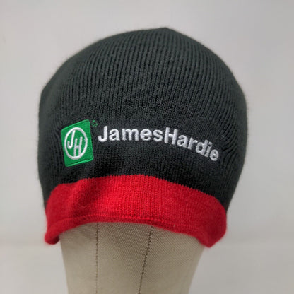 James Hardie Men's Knit Beanie Hat Cap Black Embroidered Logo
