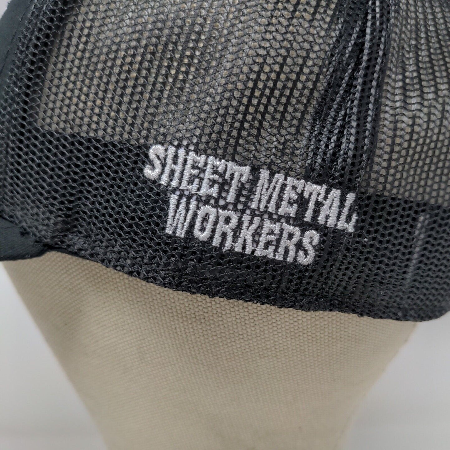 Pro Panels Inc Men Of Steel Black Strap Back Hat Outdoor Cap Platinum OSFA
