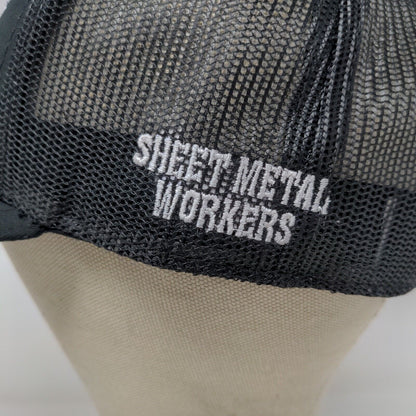 Pro Panels Inc Men Of Steel Black Strap Back Hat Outdoor Cap Platinum OSFA