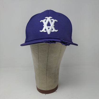 Under Armour Fitted Hat Distressed Size Small Purple Embroidered AV