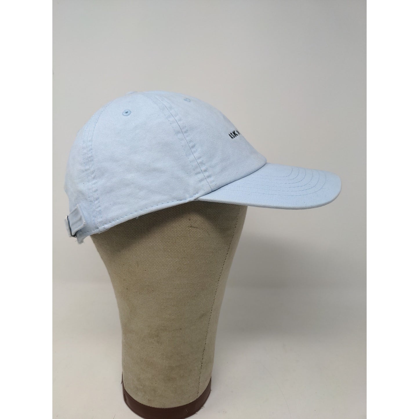 Wembley Ask Your Mother Slideback Hat Size OS Blue Embroidered Spell Out