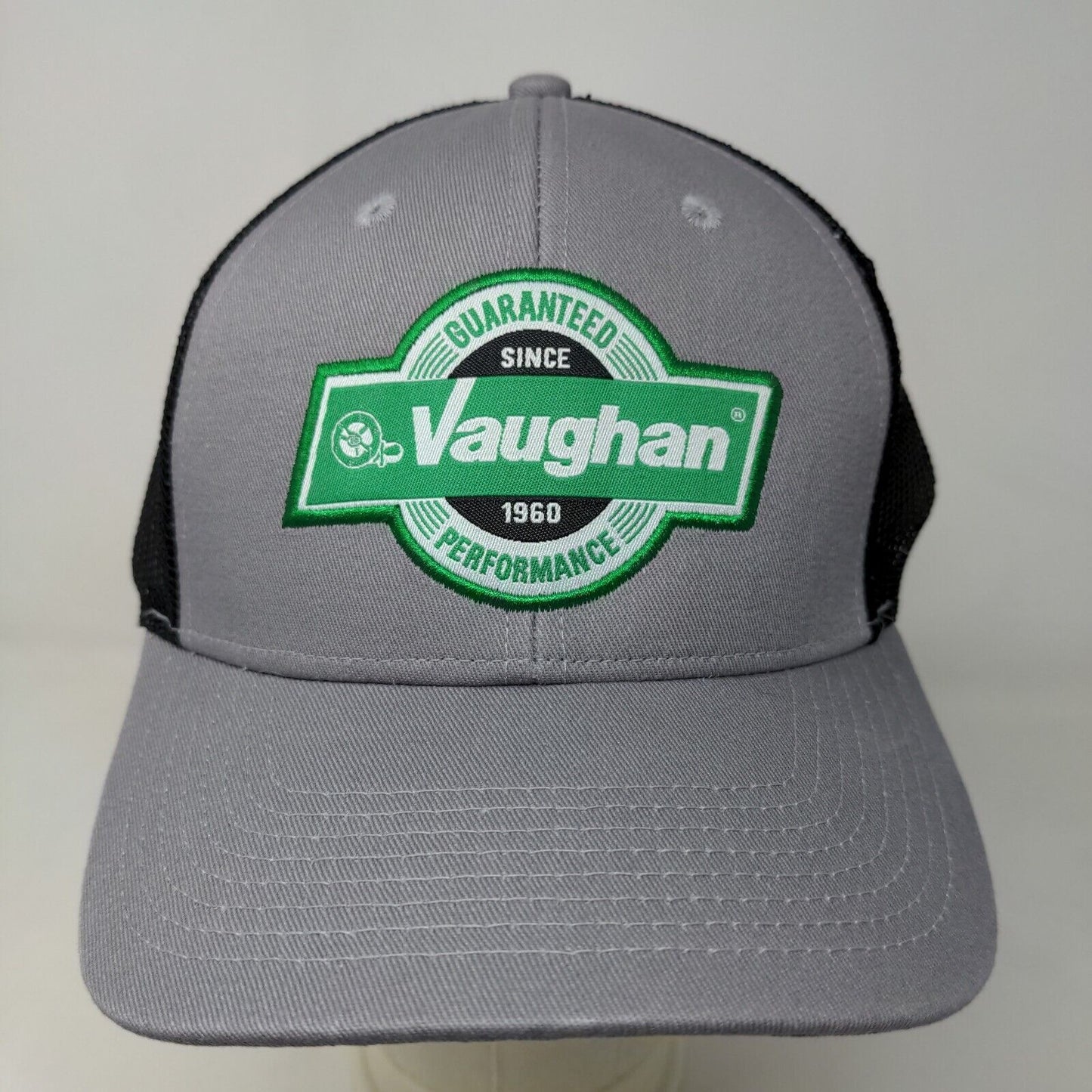 Vaughan Men's Fitted Hat Gray Size L/XL Embroidered Logo Cotton Blend