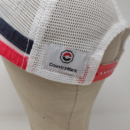 CountryMark Co-Alliance Mesh Back Snapback Hat Black White Embroidered Logo OSFA