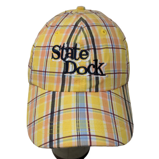 Ahead Extreme Mens State Dock Strapback Hat Adjustable Yellow Plaid