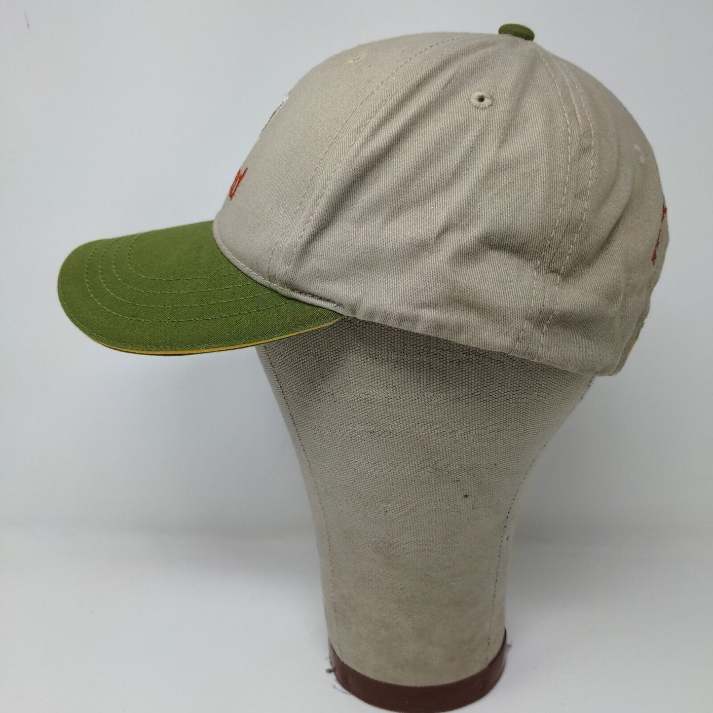 Select Seed Strapback Hat Tan Green Adjustable Embroidered Logo