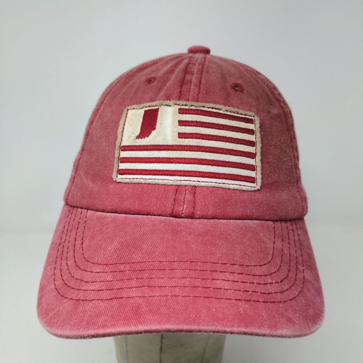 Home Free Men's Slideback Hat Red OSFM Indiana Flag Embroidered Logo