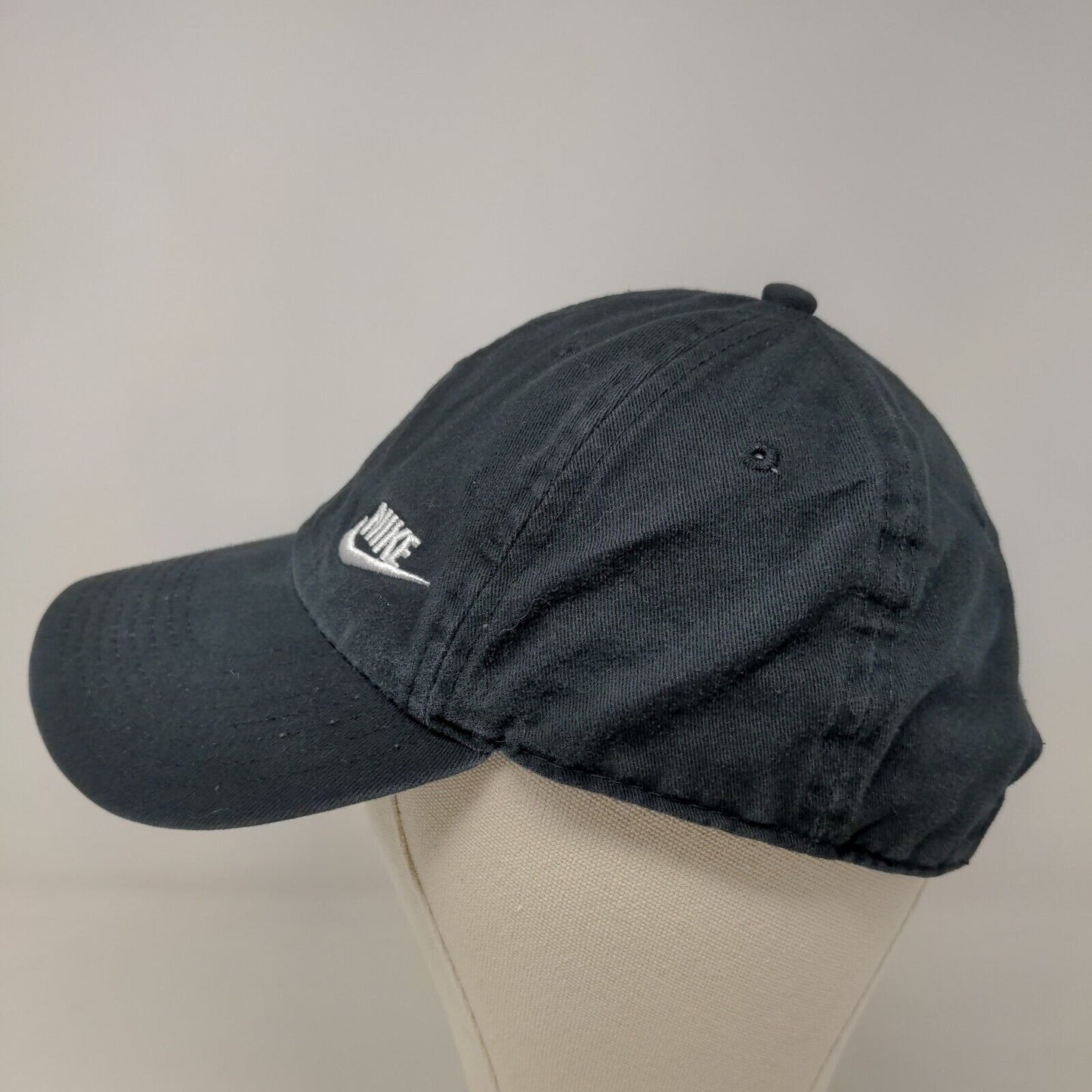 Nike S1ze Heritage 86 Mens Slideback Hat Black Size OSFM Embroidered Logo Swoosh