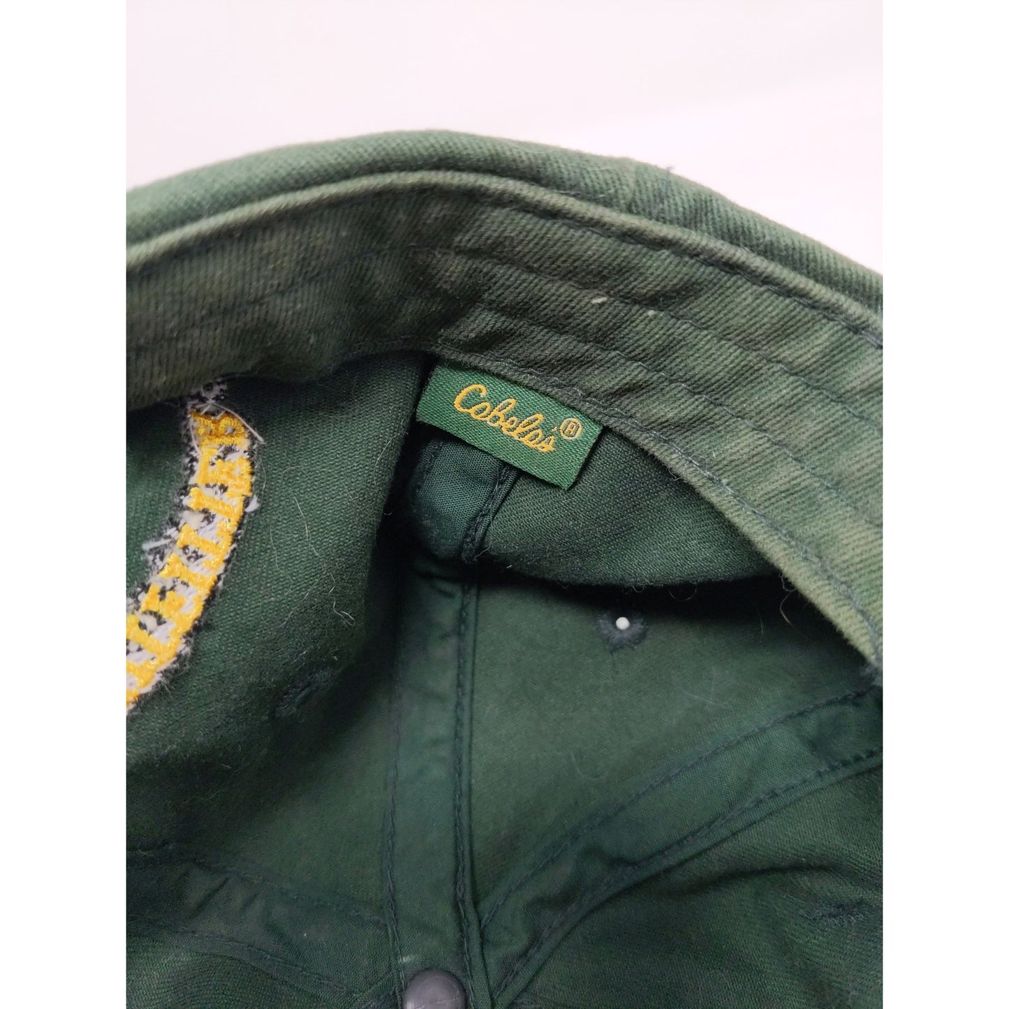 Cabelas Outdoor Outfitter Slideback Hat Green Embroidered Logo OSFA Adjustable