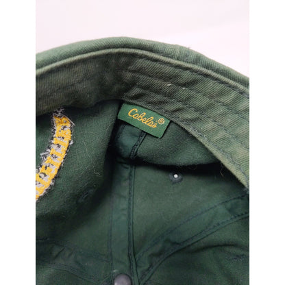 Cabelas Outdoor Outfitter Slideback Hat Green Embroidered Logo OSFA Adjustable