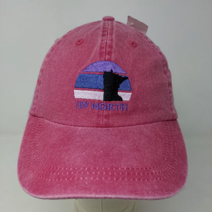 Minnesota Women's Slideback Hat Pink Size OSFA Embroidered Up North Logo Cotton