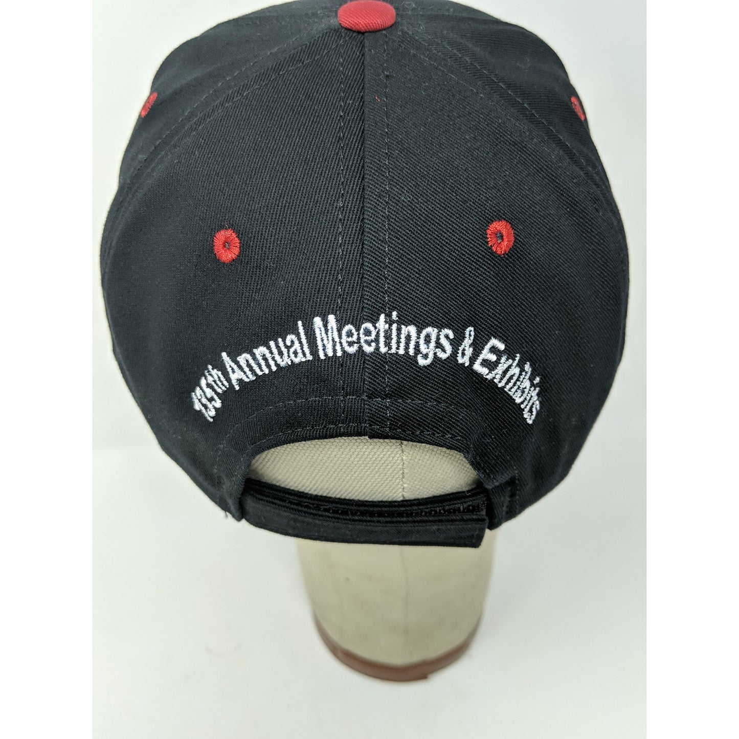 Mens NRA Milwaukee 135th Annual Meeting 06 Strapback Hat Black & Red Embroidered