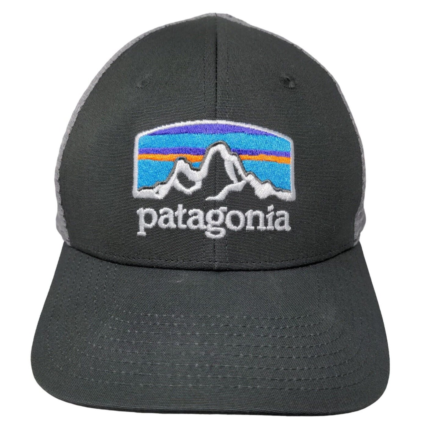 Patagonia Men's Snapback Mesh Back Hat Gray Adjustable Embroidered Logo