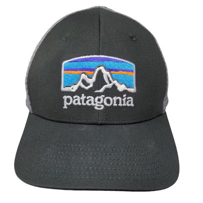 Patagonia Men's Snapback Mesh Back Hat Gray Adjustable Embroidered Logo