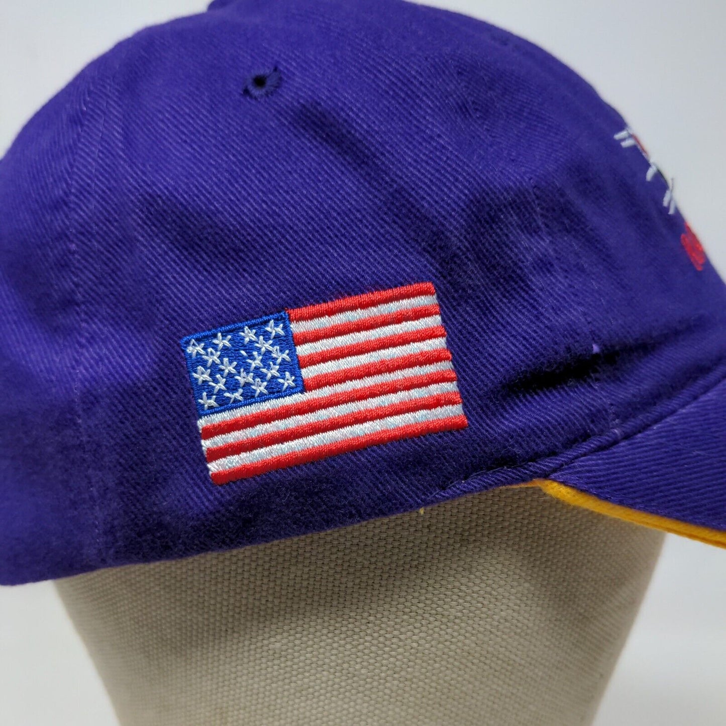 Racing for Kids Men's Strapback Hat Purple OSFA Embroidered Logo