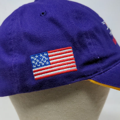 Racing for Kids Men's Strapback Hat Purple OSFA Embroidered Logo