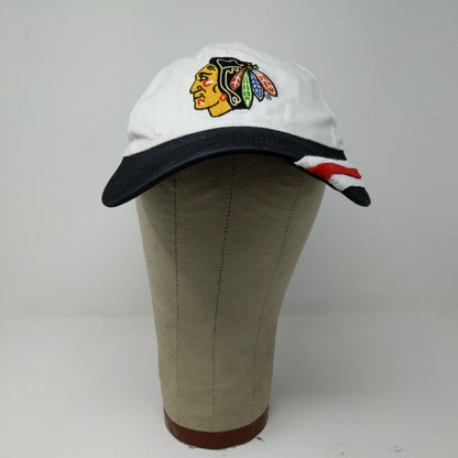 NHL Chicago Blackhawks Kick10 Hyundai White Snapback Hat Cap Embroidered Logo