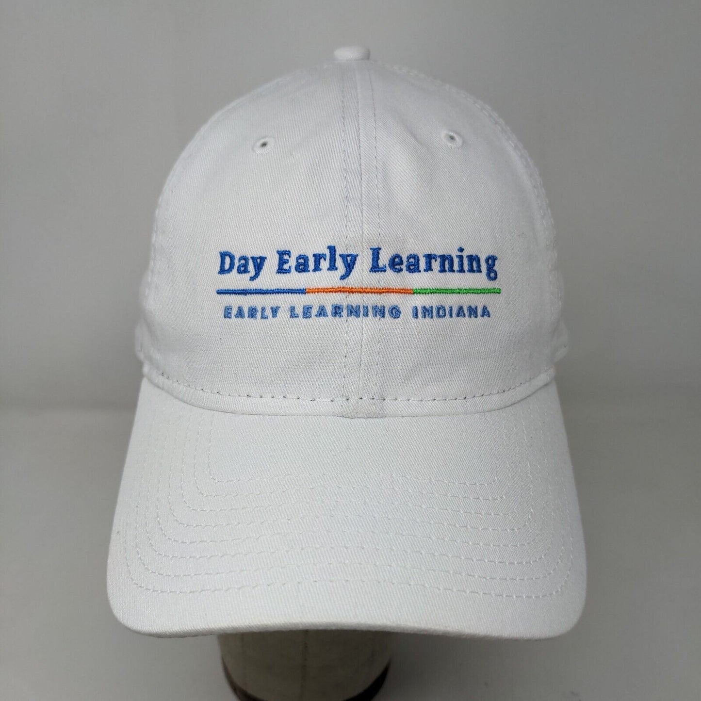 New Era 9Twenty Men's Slideback Hat White OSFM Day Early Learning Embroidered