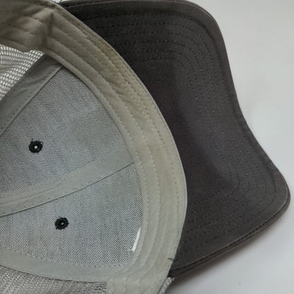 The North Face Men's Snapback Mesh Back Hat Tan Gray Patch Logo
