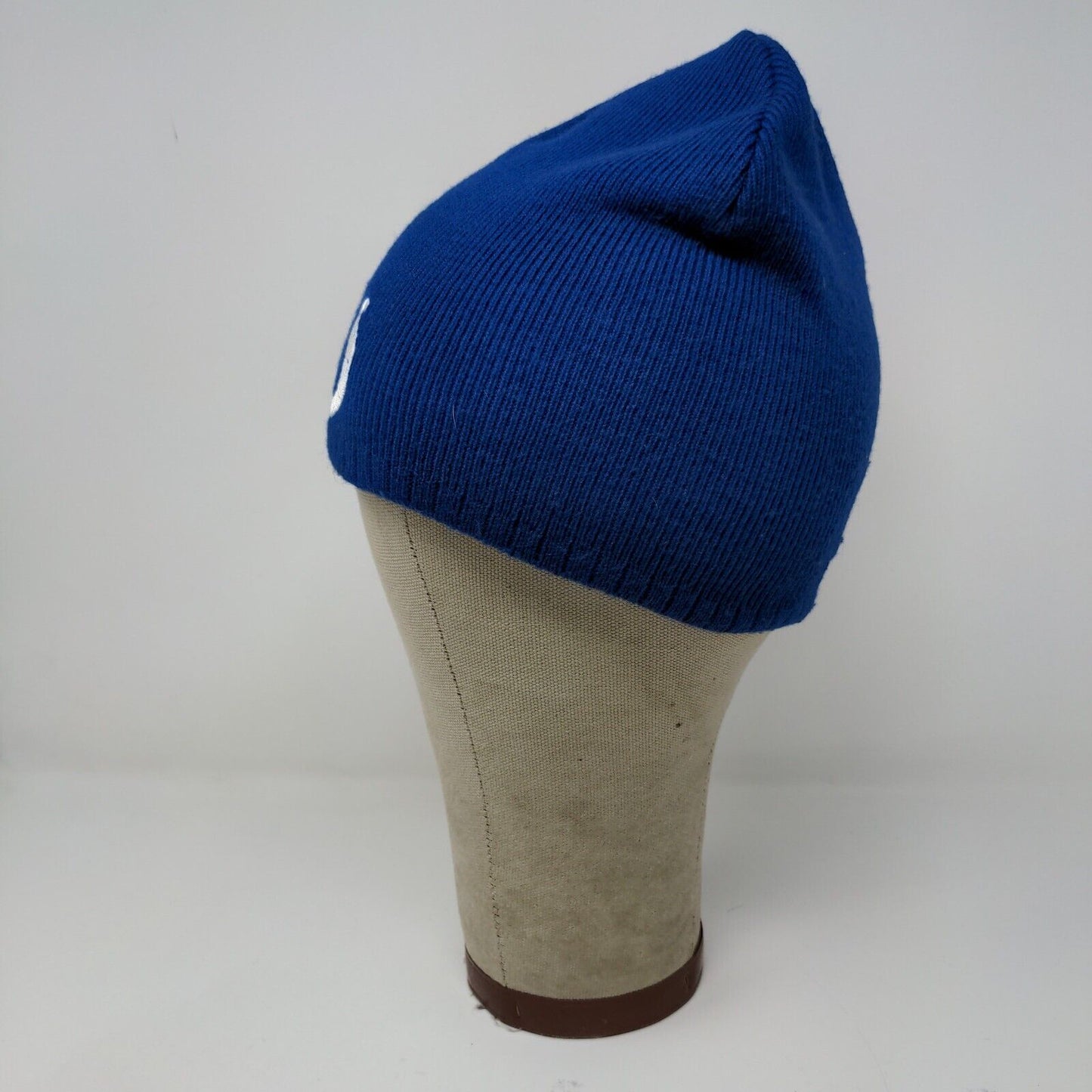 Vintage NFL Blue White Colts Beanie Hat Shane Co. Official Jeweler Embroidered