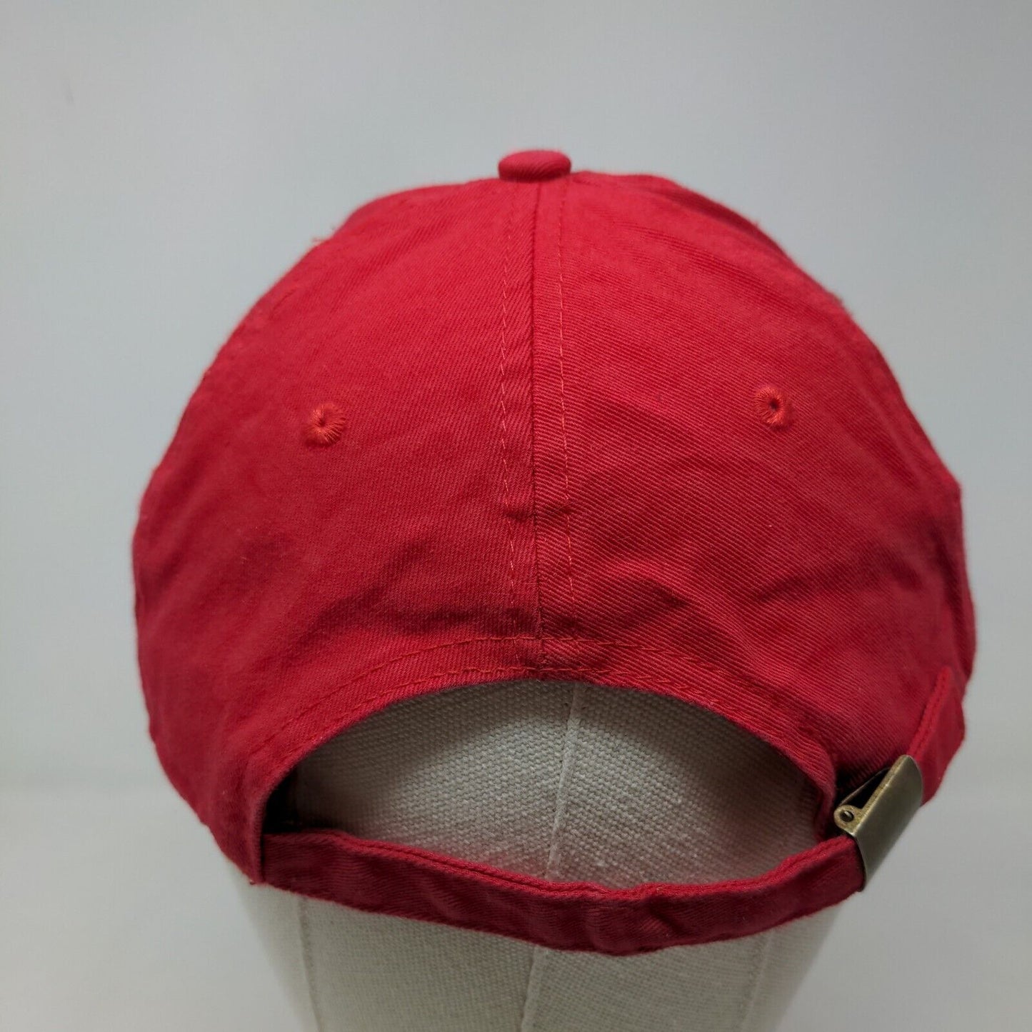 City Hunter Men's Slideback Hat Red Adjustable Embroidered Pineapple Logo