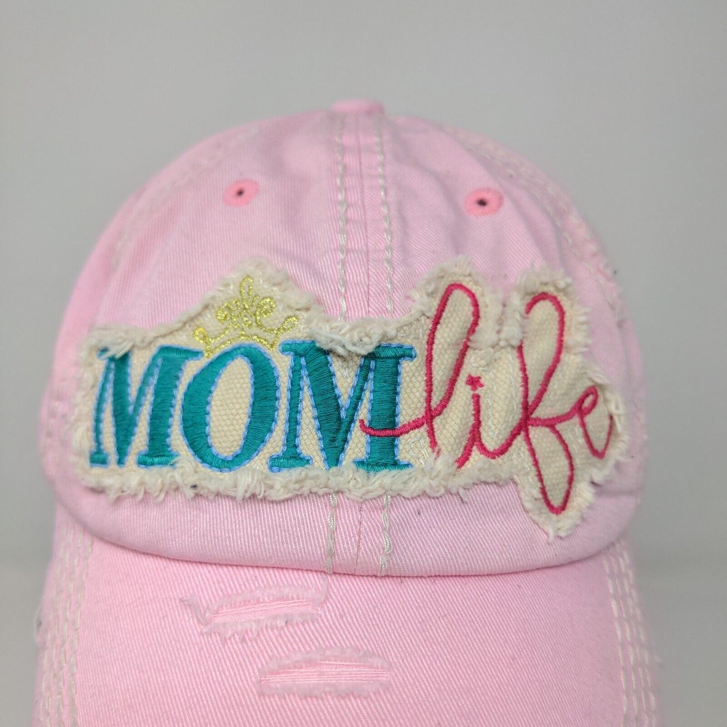 KBETHOS Women's Mom Life Strapback Hat Pink Adjustable Embroidered Logo