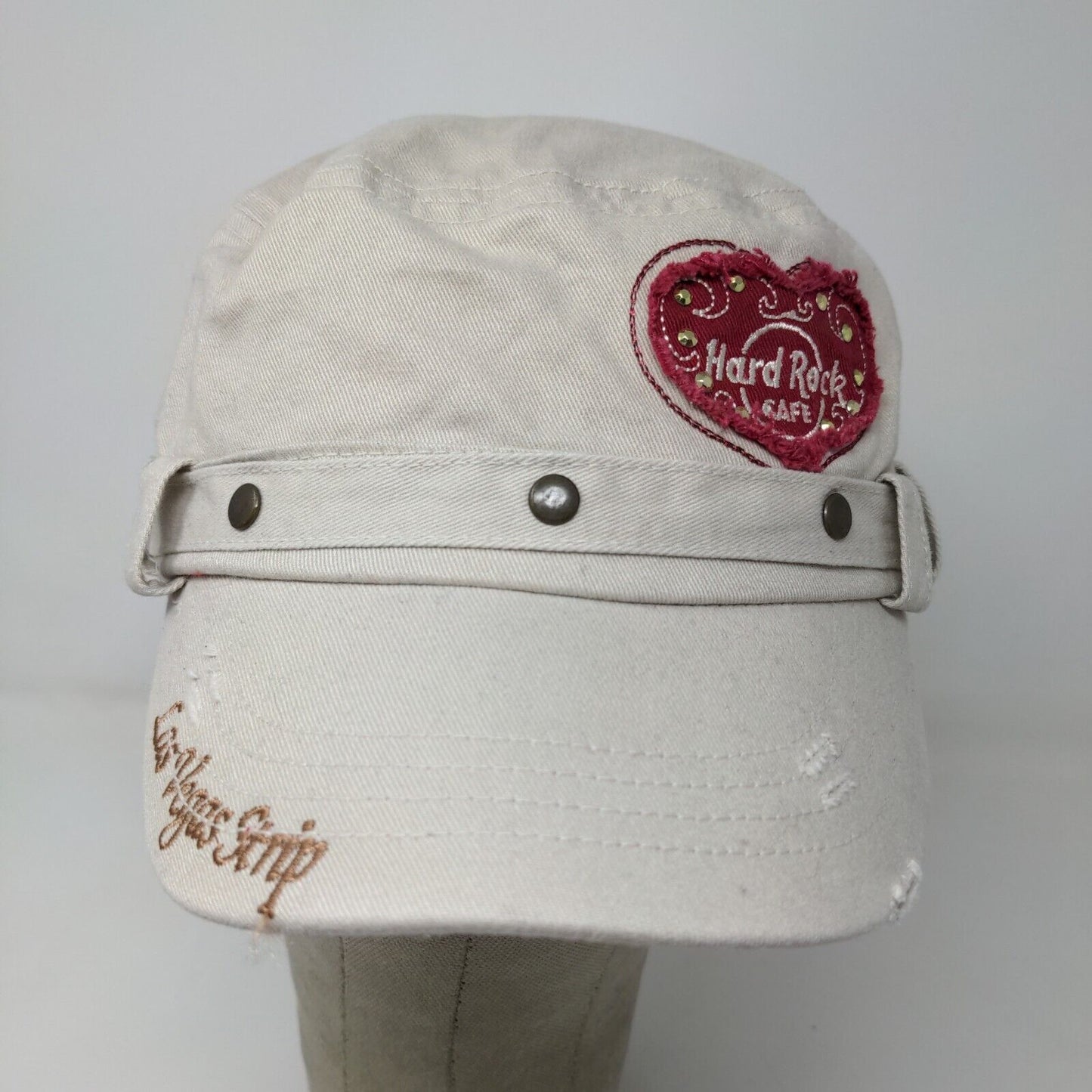 Hard Rock Cafe Women's Las Vegas Strip Cadet Cap Beret Tan W/Tags