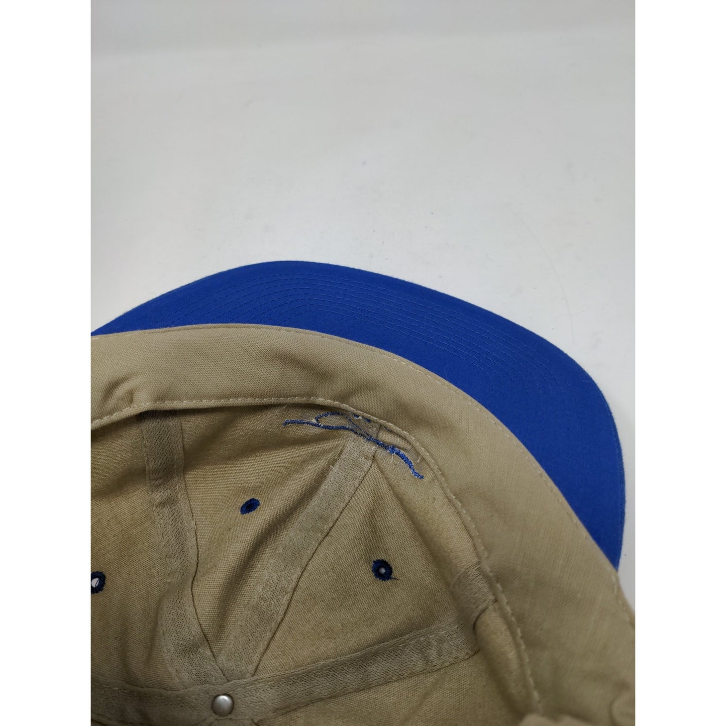 Nissin PPG Auto Glass Cap Slideback Hat Tan & Blue Adjustable