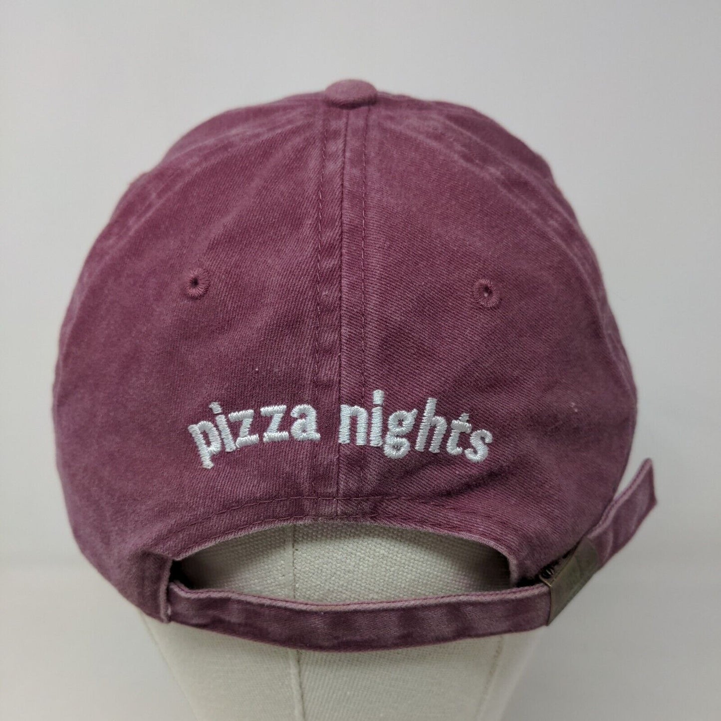 Otto Men's Slideback Hat Red Burgundy Woodsy's Pizza Embroidered Logo