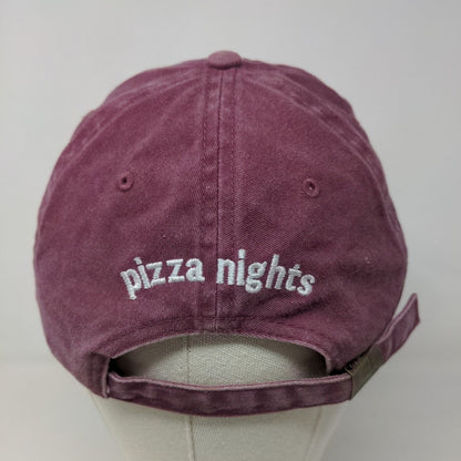 Otto Men's Slideback Hat Red Burgundy Woodsy's Pizza Embroidered Logo