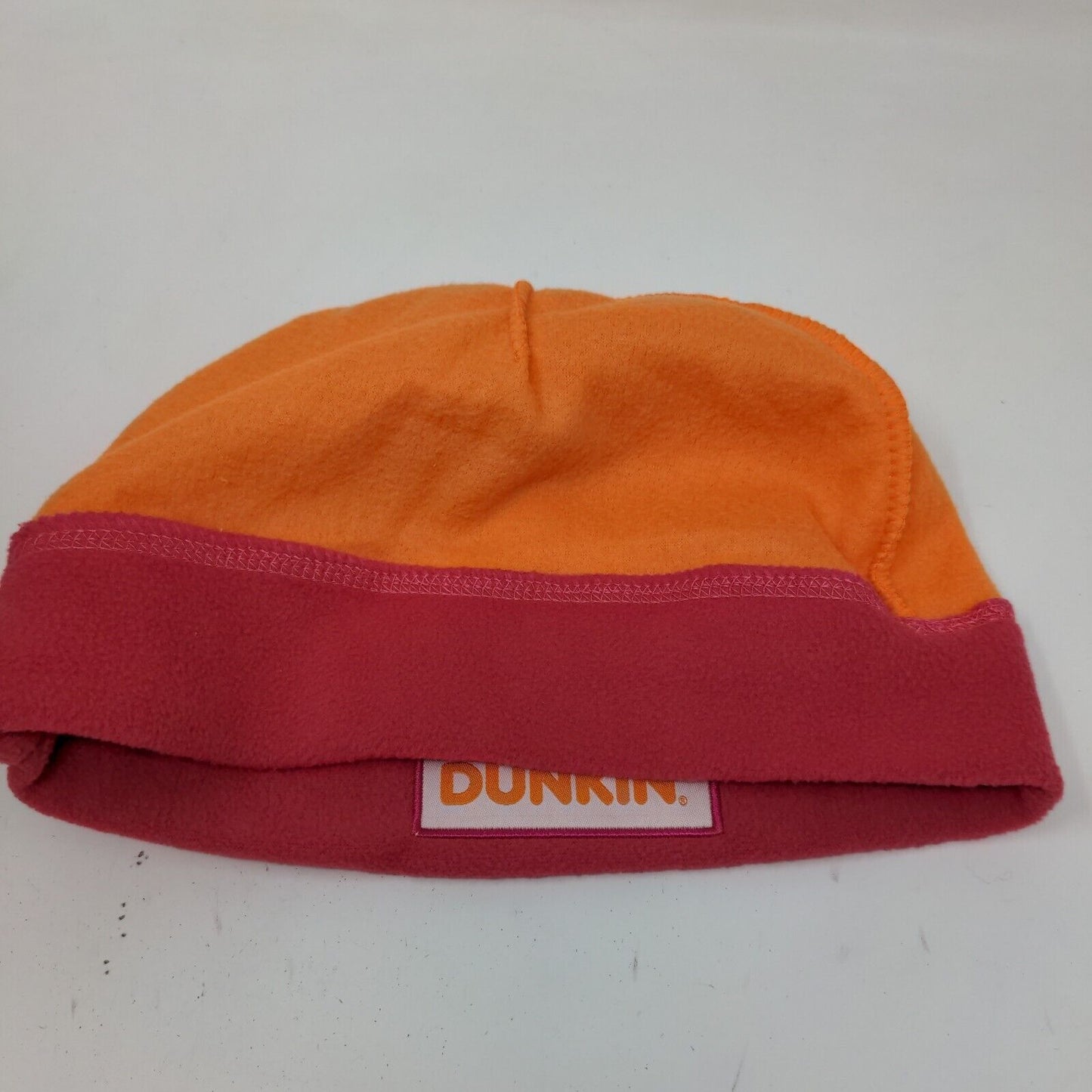 Dunkin' Donuts Men's Beanie Hat Orange Pink Embroidered Logo Thanksgiving Day
