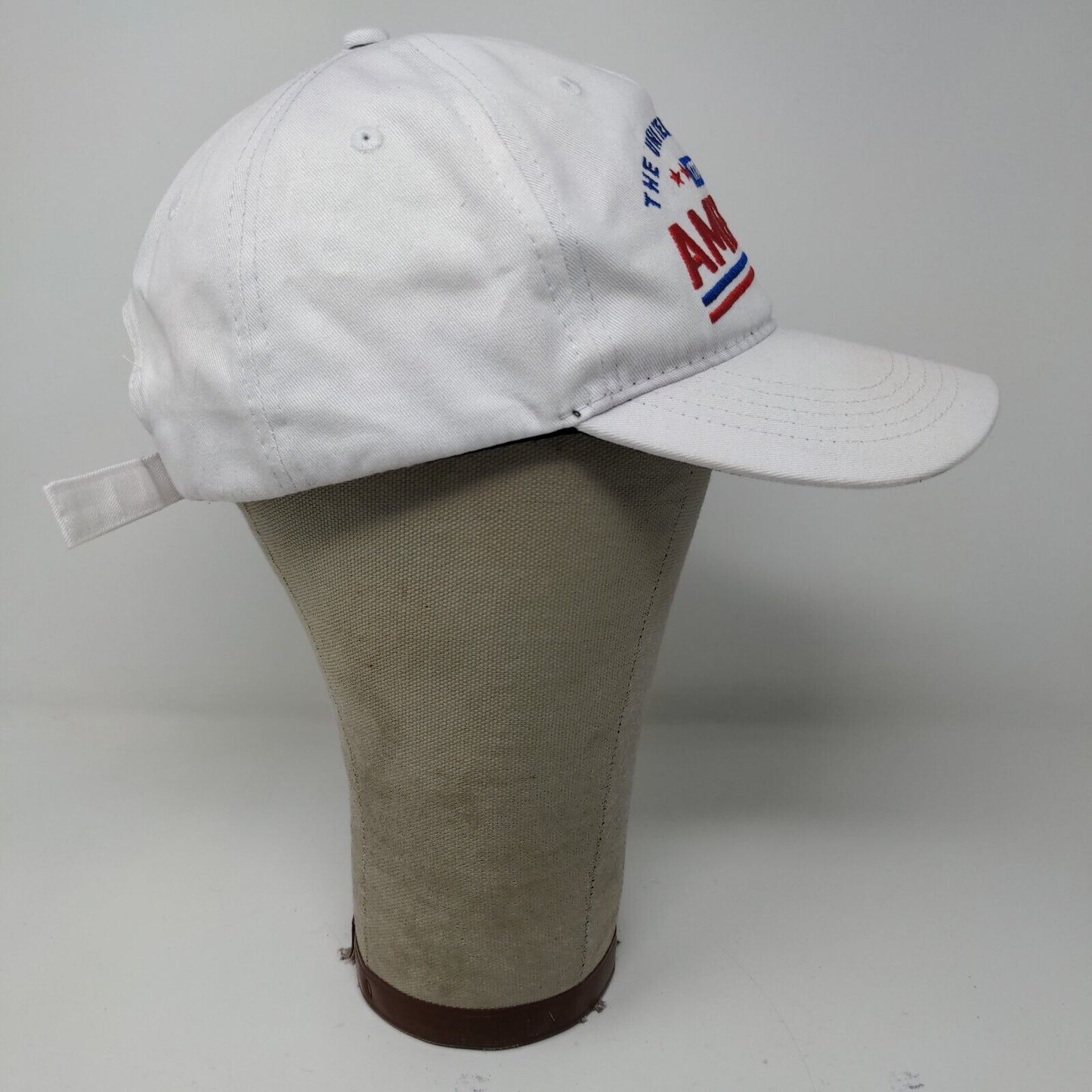 United States of America 1776 Slideback Patriotic Hat White Adjustable