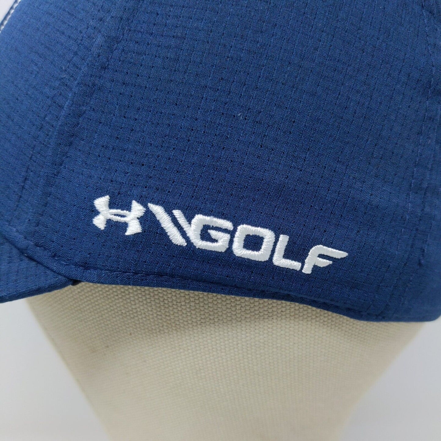 Under Armour Mens Golf Hat Blue Size M/L Embroidered Logo Polyester