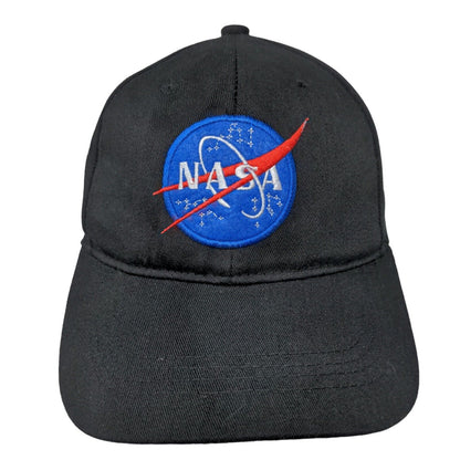 Spirit Halloween Men's Strapback Hat Black Size Small Embroidered NASA Logo