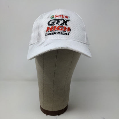 Castrol GTX High Mileage Strapback Hat White Embroidered Logo