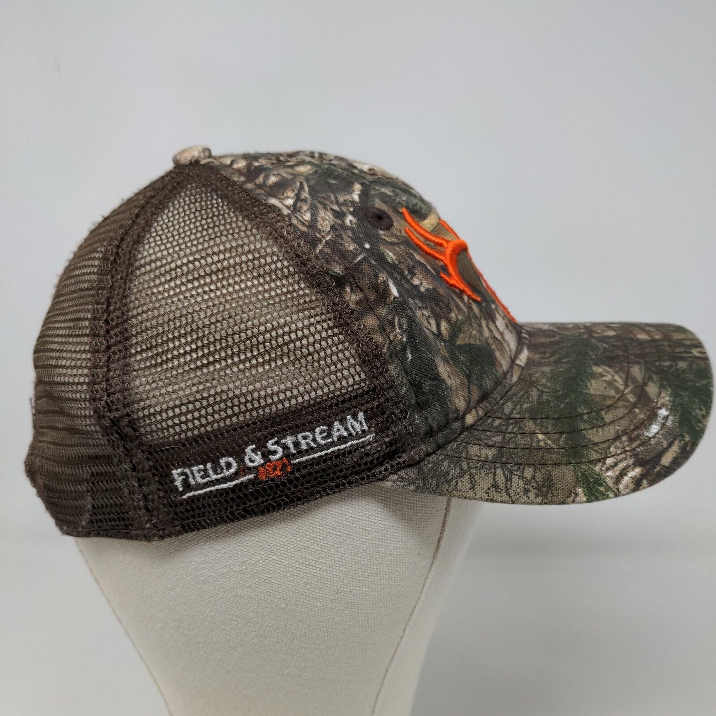 Unbranded Men's Snapback Mesh Back Camouflage Hat Embroidered Deer Skull Logo