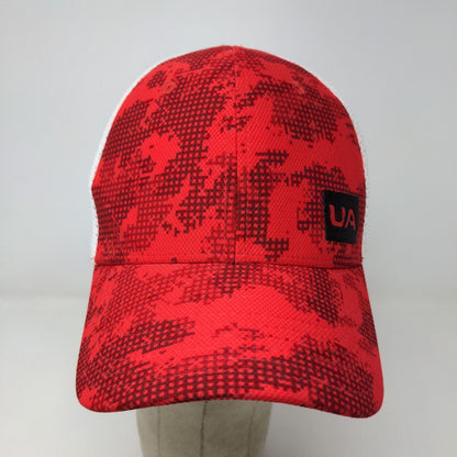 Under Armour Men's Mesh Back Snapback Hat Red White OSFA Embroidered Logo