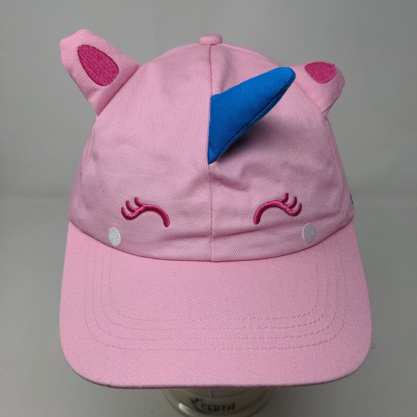 Legoland Women's Slideback Hat Pink Adjustable Embroidered Face Unicorn