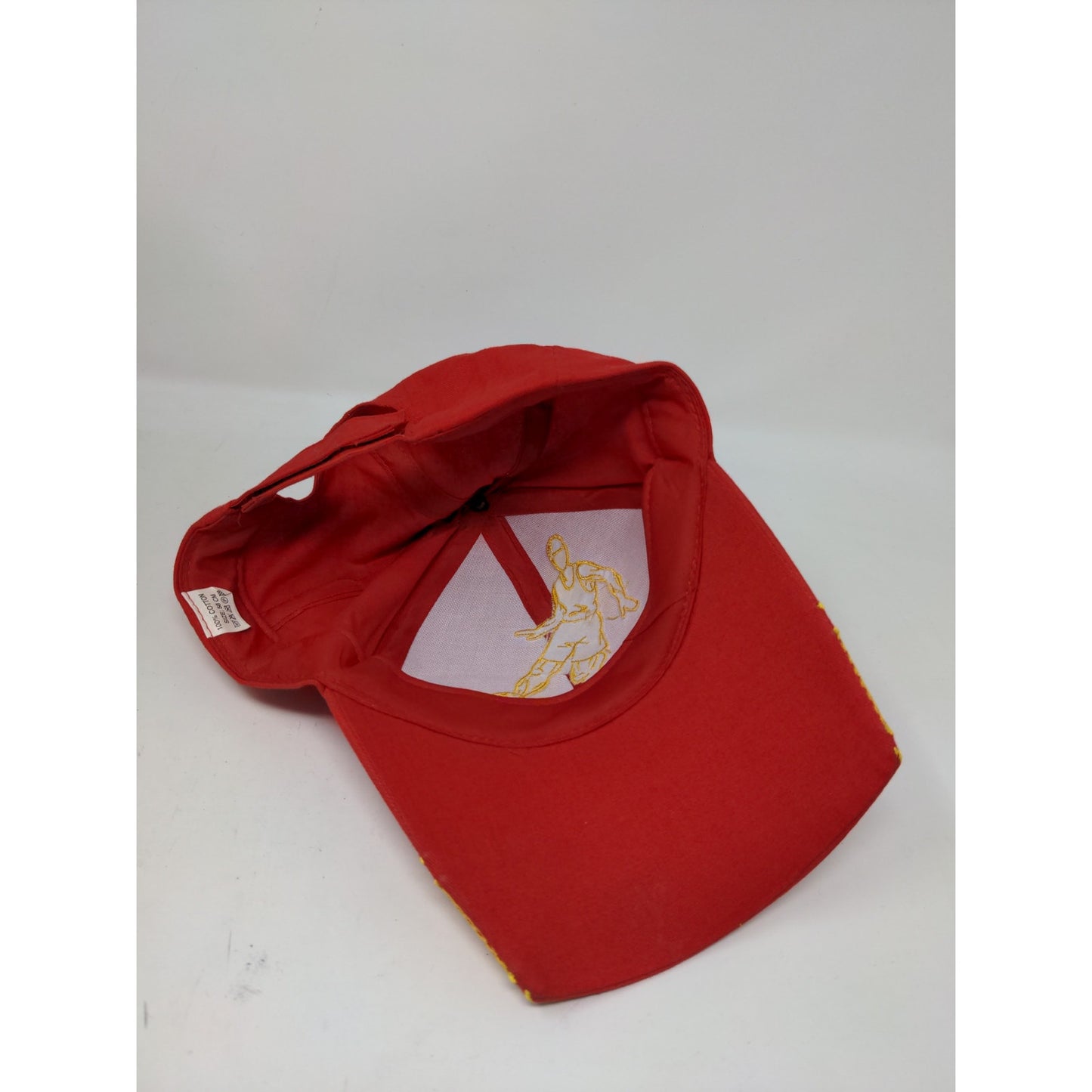 Sampiyon Soccer Strapback Hat Red Embroidered Yellow Spell Out Name Size 58CM