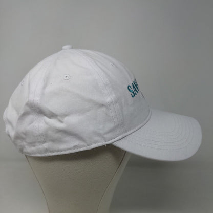 Port & Company Women's Strapback Hat White Adjustable Embroidered Savages Heart