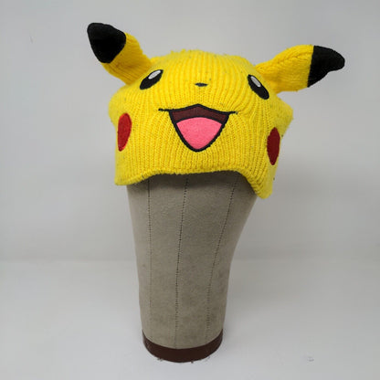 Adult Pokemon Pikachu Face With Ears Beanie One Size Fits Most Official 2016