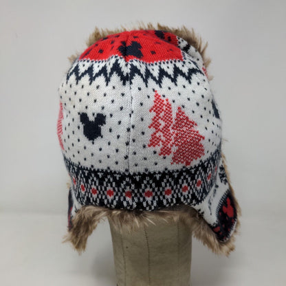 Baby Gap Disney Trapper Hat Knit Fleece Lined Multi Size S/M Fair Isle