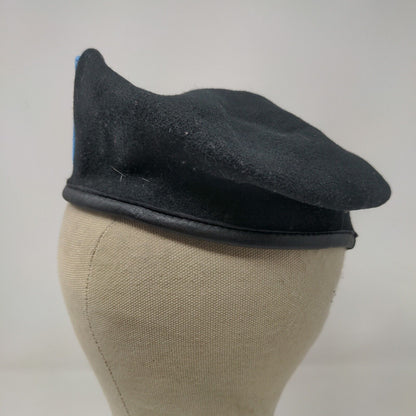 DSCP Men's Garrison Collection Military Army Beret Hat Black Patch