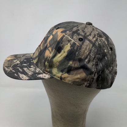 Unbranded Men's Basketball Camo Strapback Hat Green Adjustable Embroidered