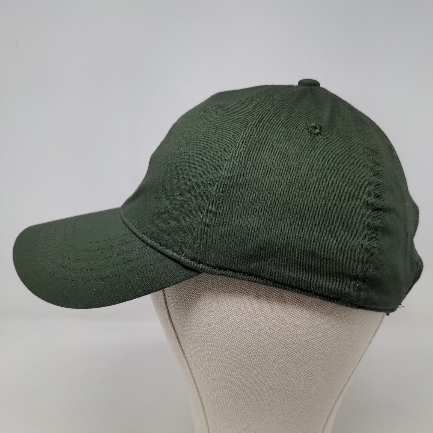 Unbranded Men's Strapback Hat Green Size OSFM Blank Vent Holes