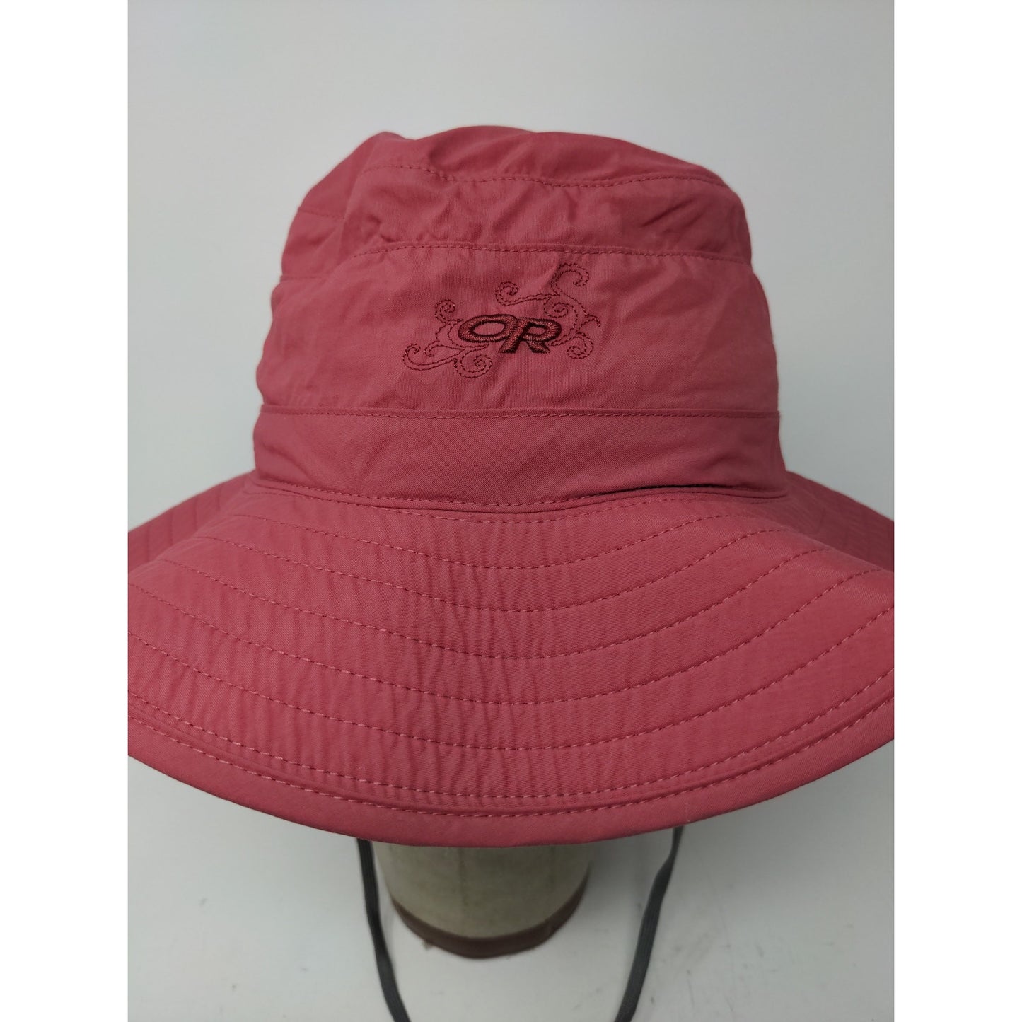 Boonie Sun Wide Brim Hat Size S Red 100% Nylon Embroidered Logo
