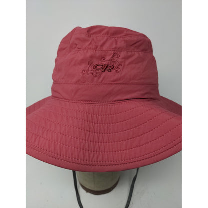 Boonie Sun Wide Brim Hat Size S Red 100% Nylon Embroidered Logo