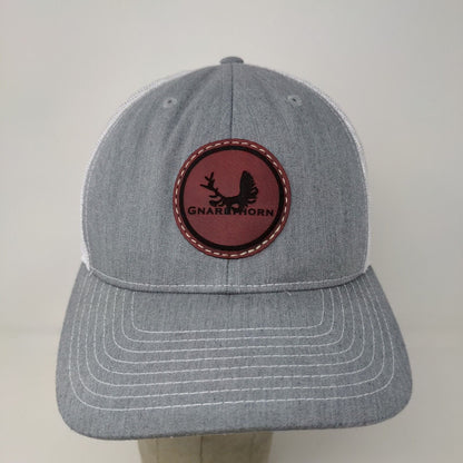 Richardson Mens Gnarlhorn Snapback Mesh Back Hat White Gray Adjustable