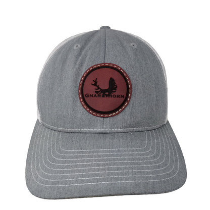 Richardson Mens Gnarlhorn Snapback Mesh Back Hat White Gray Adjustable